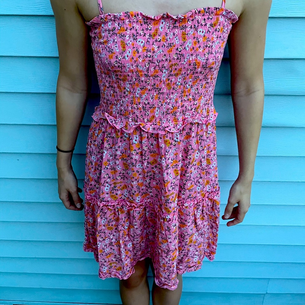 pink floral dress!